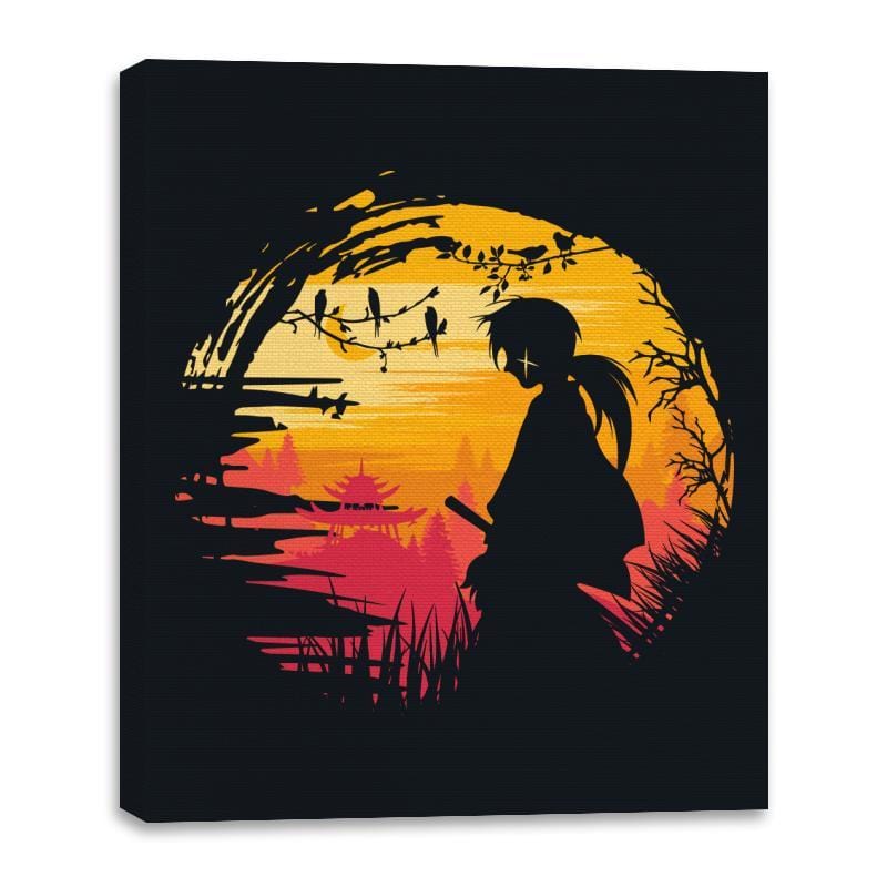Samurai Journey - Canvas Wraps Canvas Wraps RIPT Apparel 16x20 / Black