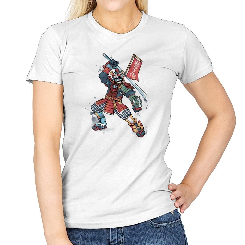 Samurai of Lions Exclusive - Womens T-Shirts RIPT Apparel Small / White