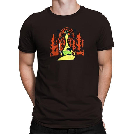 Samurai Princess Exclusive - Mens Premium T-Shirts RIPT Apparel Small / Dark Chocolate