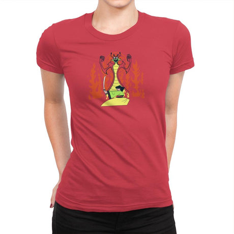 Samurai Princess Exclusive - Womens Premium T-Shirts RIPT Apparel 3x-large / Red