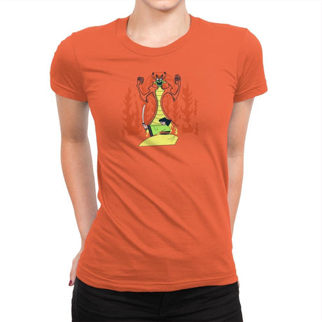 Samurai Princess Exclusive - Womens Premium T-Shirts RIPT Apparel Small / Classic Orange