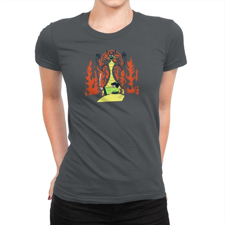Samurai Princess Exclusive - Womens Premium T-Shirts RIPT Apparel Small / Heavy Metal