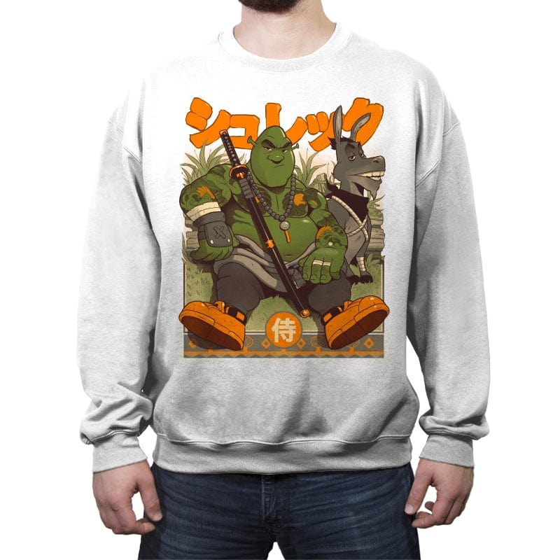 Samurai Shurekku - Crew Neck Sweatshirt Crew Neck Sweatshirt RIPT Apparel Small / White