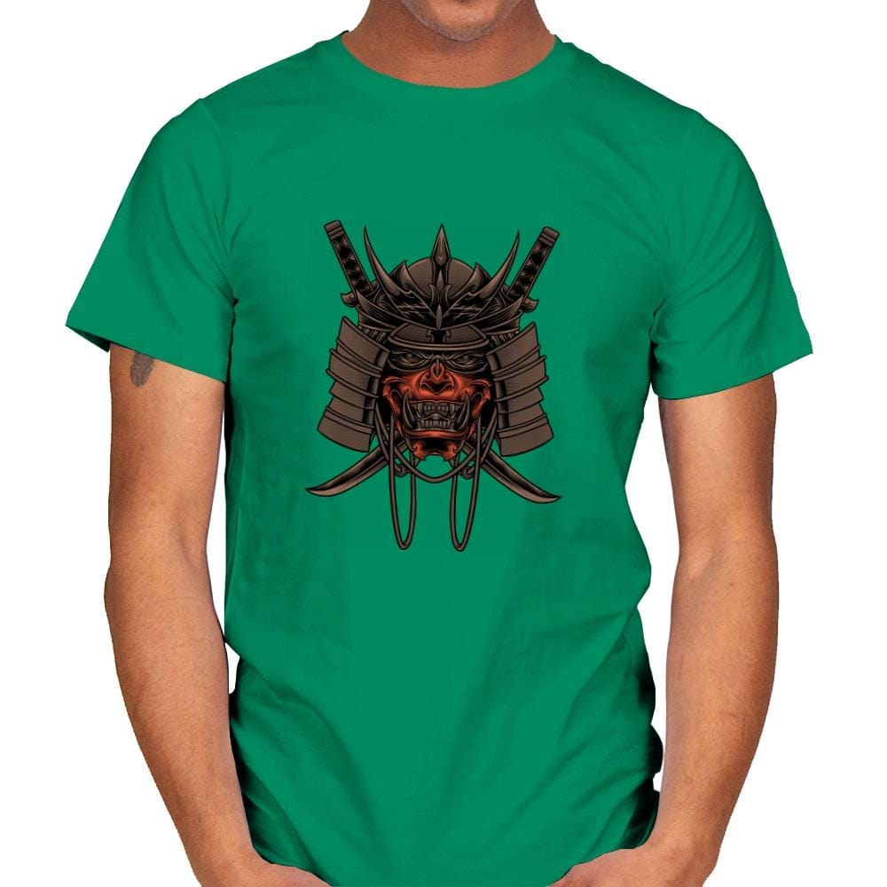 Samurai Skull - Mens T-Shirts RIPT Apparel Small / Kelly