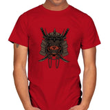 Samurai Skull - Mens T-Shirts RIPT Apparel Small / Red