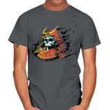 Samurai Skulls - Mens T-Shirts RIPT Apparel Small / Charcoal