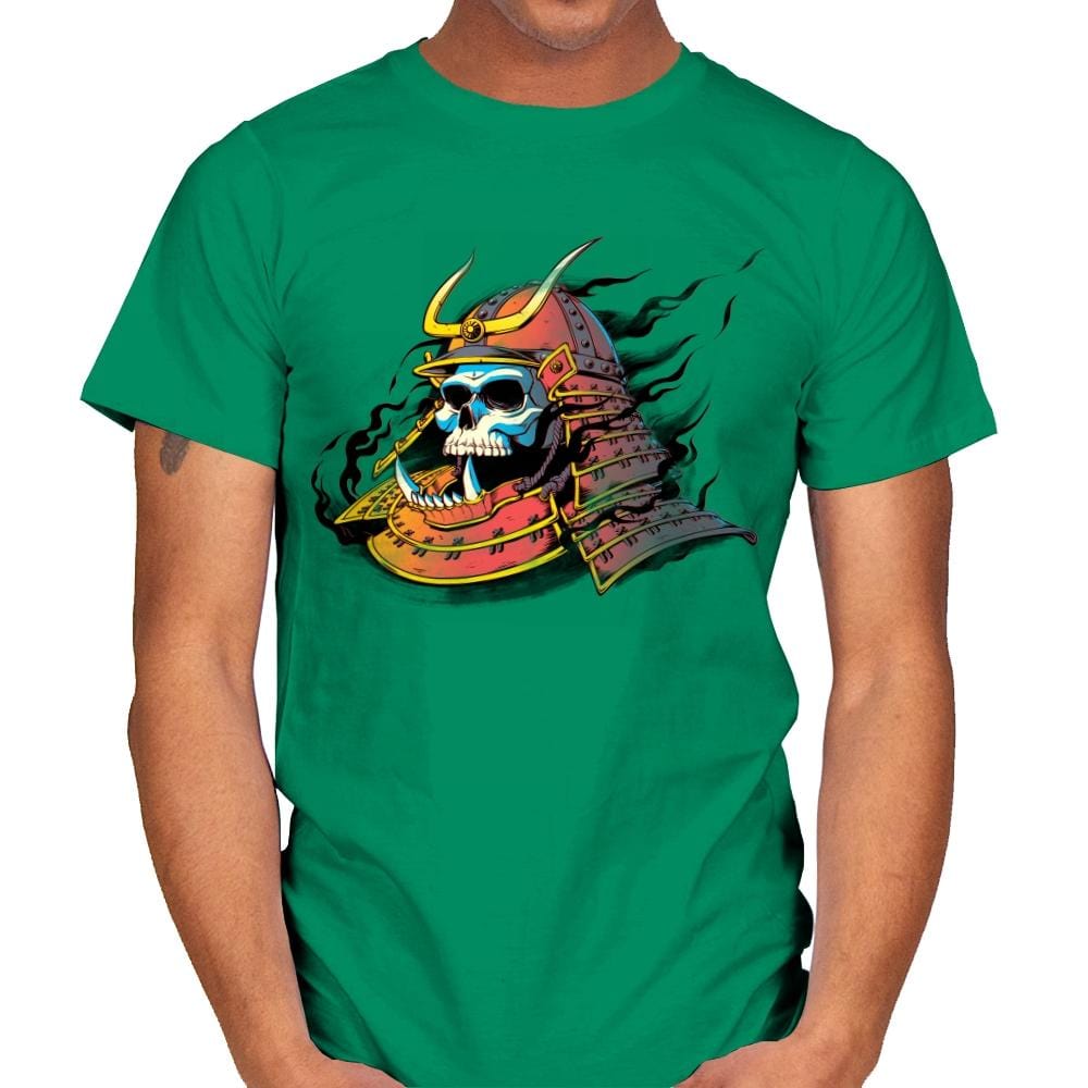 Samurai Skulls - Mens T-Shirts RIPT Apparel Small / Kelly