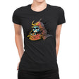 Samurai Skulls - Womens Premium T-Shirts RIPT Apparel Small / Black