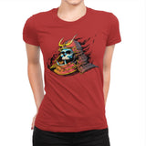 Samurai Skulls - Womens Premium T-Shirts RIPT Apparel Small / Red