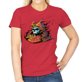 Samurai Skulls - Womens T-Shirts RIPT Apparel Small / Red