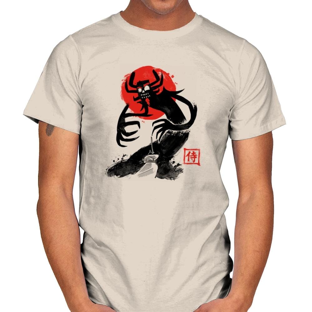 Samurai Sumi-E Exclusive - Mens T-Shirts RIPT Apparel Small / Natural