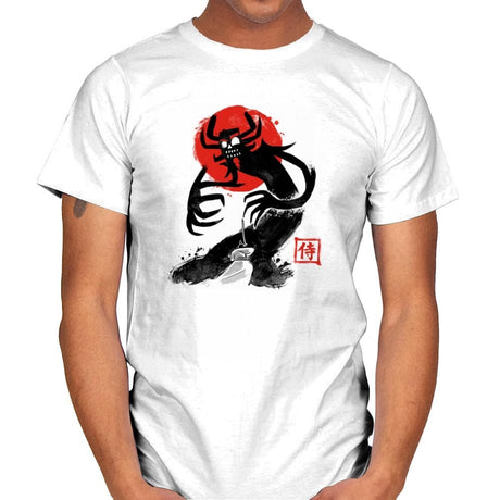 Samurai Sumi-E Exclusive - Mens T-Shirts RIPT Apparel Small / White