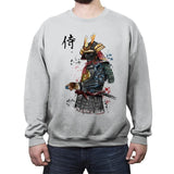 Samurai Watercolor - Crew Neck Sweatshirt Crew Neck Sweatshirt RIPT Apparel