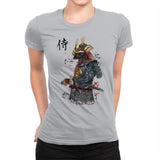 Samurai Watercolor - Womens Premium T-Shirts RIPT Apparel Small / Silver