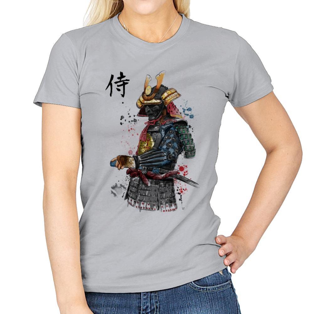 Samurai Watercolor - Womens T-Shirts RIPT Apparel