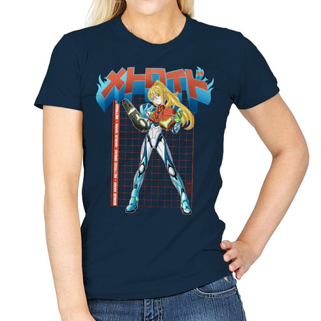 Samus Dread - Womens T-Shirts RIPT Apparel Small / Navy
