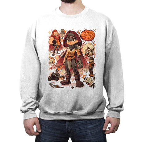 Sand and Fire - Crew Neck Sweatshirt Crew Neck Sweatshirt RIPT Apparel Small / White