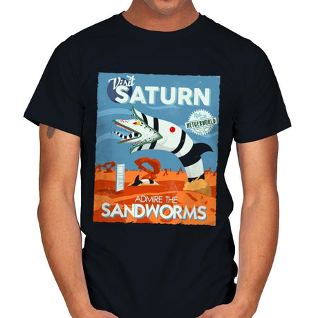 Sand Worms - Mens T-Shirts RIPT Apparel Small / Black