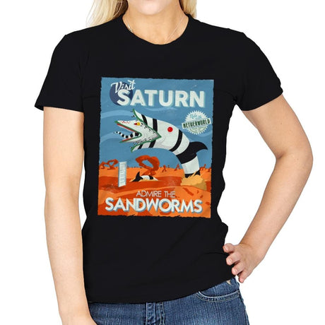 Sand Worms - Womens T-Shirts RIPT Apparel Small / Black