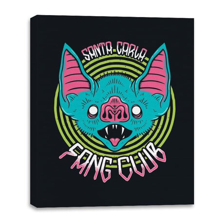 Santa Carla Fang Club - Canvas Wraps Canvas Wraps RIPT Apparel 16x20 / Black