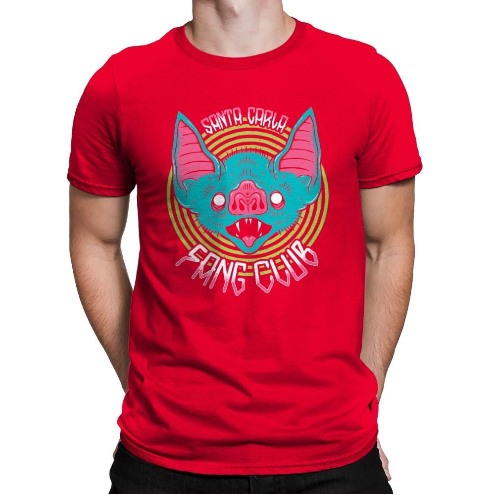 Santa Carla Fang Club - Mens Premium T-Shirts RIPT Apparel Small / Red
