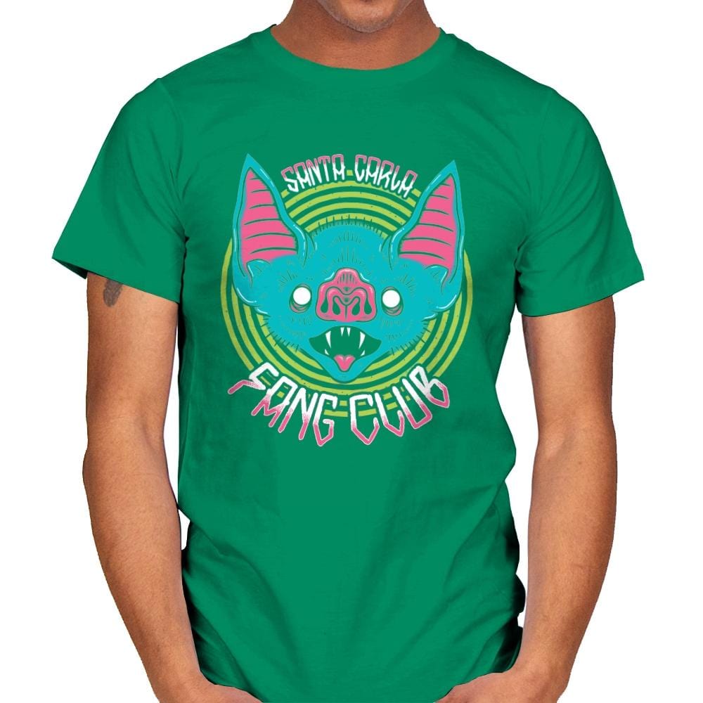 Santa Carla Fang Club - Mens T-Shirts RIPT Apparel Small / Kelly Green