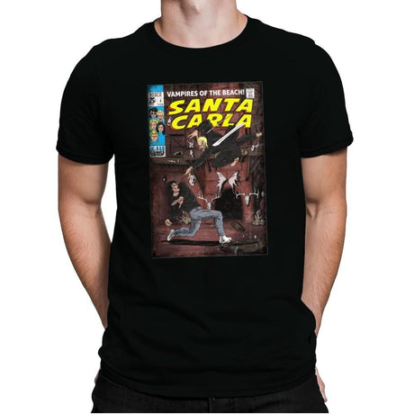 Santa Carla - Mens Premium T-Shirts RIPT Apparel Small / Black