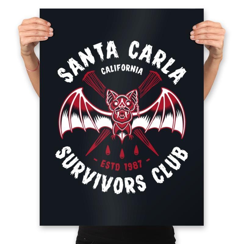 Santa Carla Survivors Club - Prints Posters RIPT Apparel 18x24 / Black