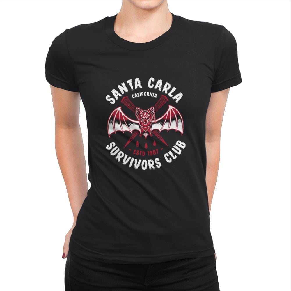 Santa Carla Survivors Club - Womens Premium T-Shirts RIPT Apparel Small / Black