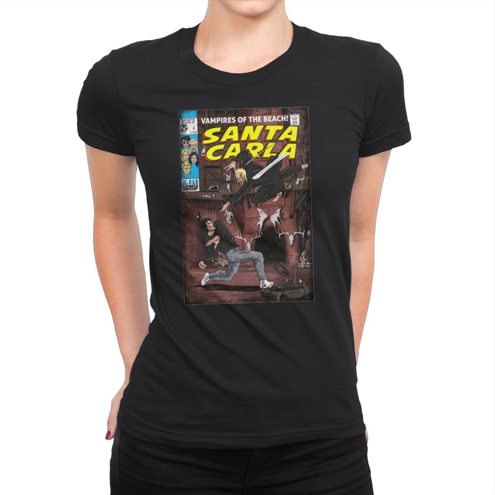 Santa Carla - Womens Premium T-Shirts RIPT Apparel Small / Black