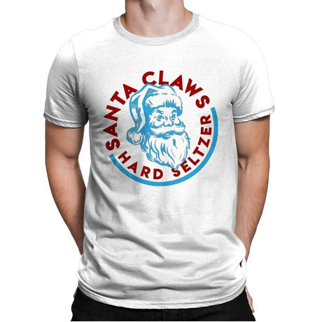Santa Claws Seltzer - Mens Premium T-Shirts RIPT Apparel Small / White