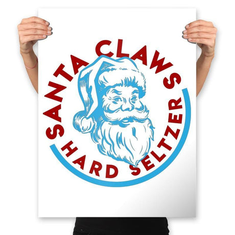 Santa Claws Seltzer - Prints Posters RIPT Apparel 18x24 / White