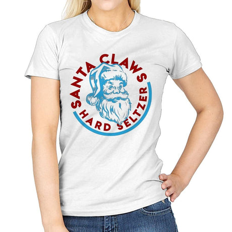 Santa Claws Seltzer - Womens T-Shirts RIPT Apparel Small / White