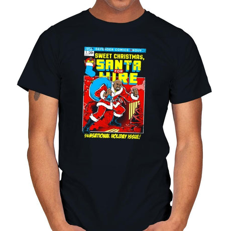 Santa For Hire Exclusive - Mens T-Shirts RIPT Apparel Small / Black
