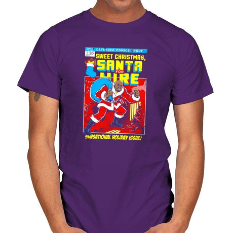 Santa For Hire Exclusive - Mens T-Shirts RIPT Apparel Small / Purple