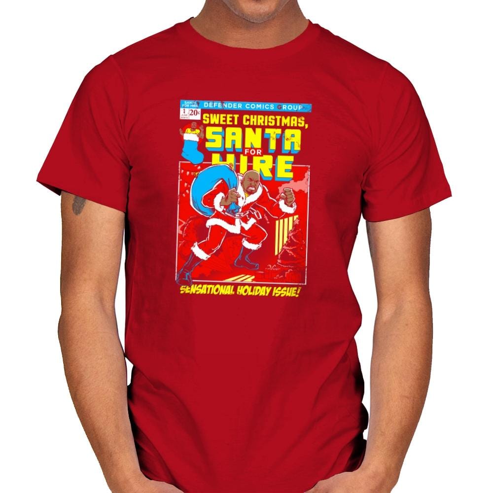 Santa For Hire Exclusive - Mens T-Shirts RIPT Apparel Small / Red