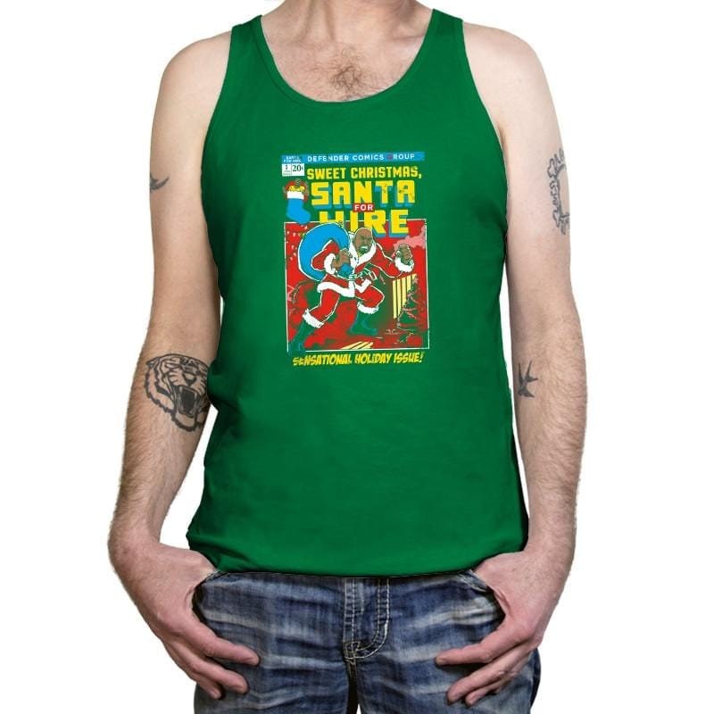 Santa For Hire Exclusive - Tanktop Tanktop RIPT Apparel X-Small / Kelly