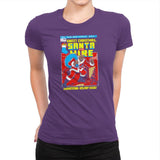 Santa For Hire Exclusive - Womens Premium T-Shirts RIPT Apparel Small / Purple Rush