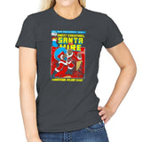 Santa For Hire Exclusive - Womens T-Shirts RIPT Apparel Small / Charcoal