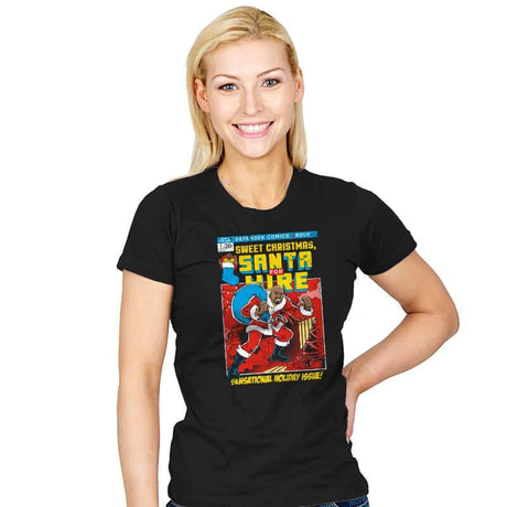Santa For Hire - Womens T-Shirts RIPT Apparel