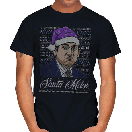 Santa Mike - Ugly Holiday - Mens T-Shirts RIPT Apparel Small / Black
