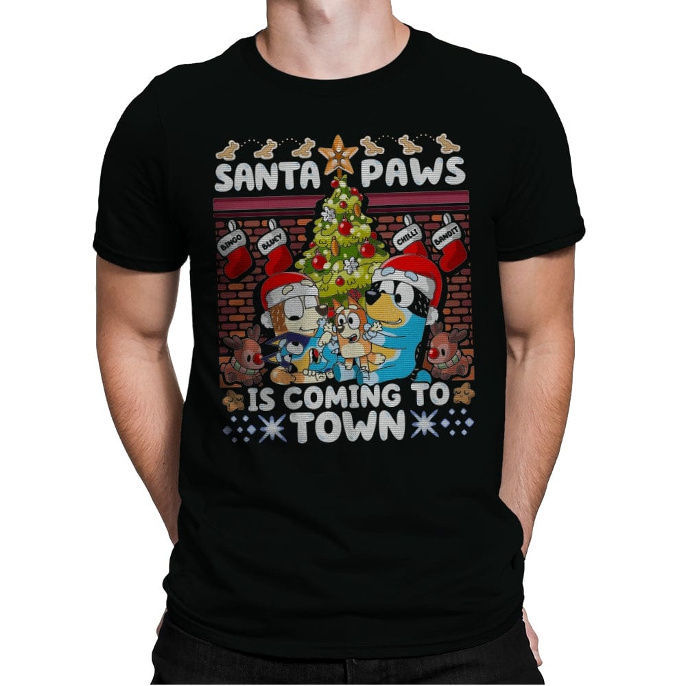 Santa Paws - Mens Premium T-Shirts RIPT Apparel Small / Black