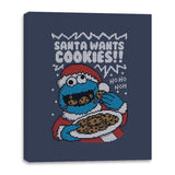 Santa's Cookies! - Canvas Wraps Canvas Wraps RIPT Apparel 16x20 / Navy