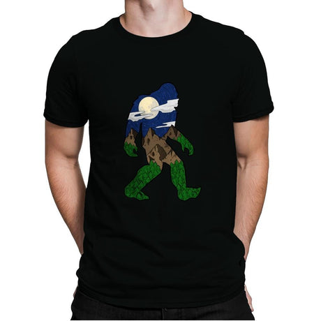 Sasquatch Night Sky - Mens Premium T-Shirts RIPT Apparel Small / Black