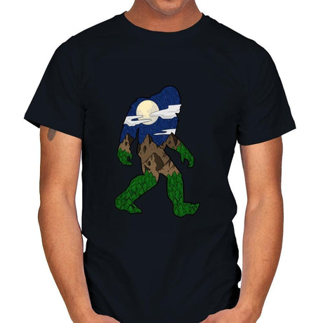 Sasquatch Night Sky - Mens T-Shirts RIPT Apparel Small / Black