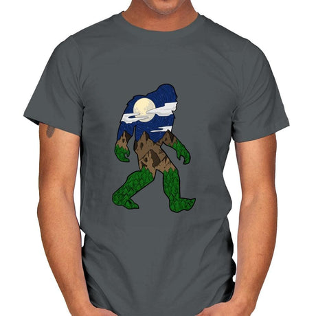 Sasquatch Night Sky - Mens T-Shirts RIPT Apparel Small / Charcoal