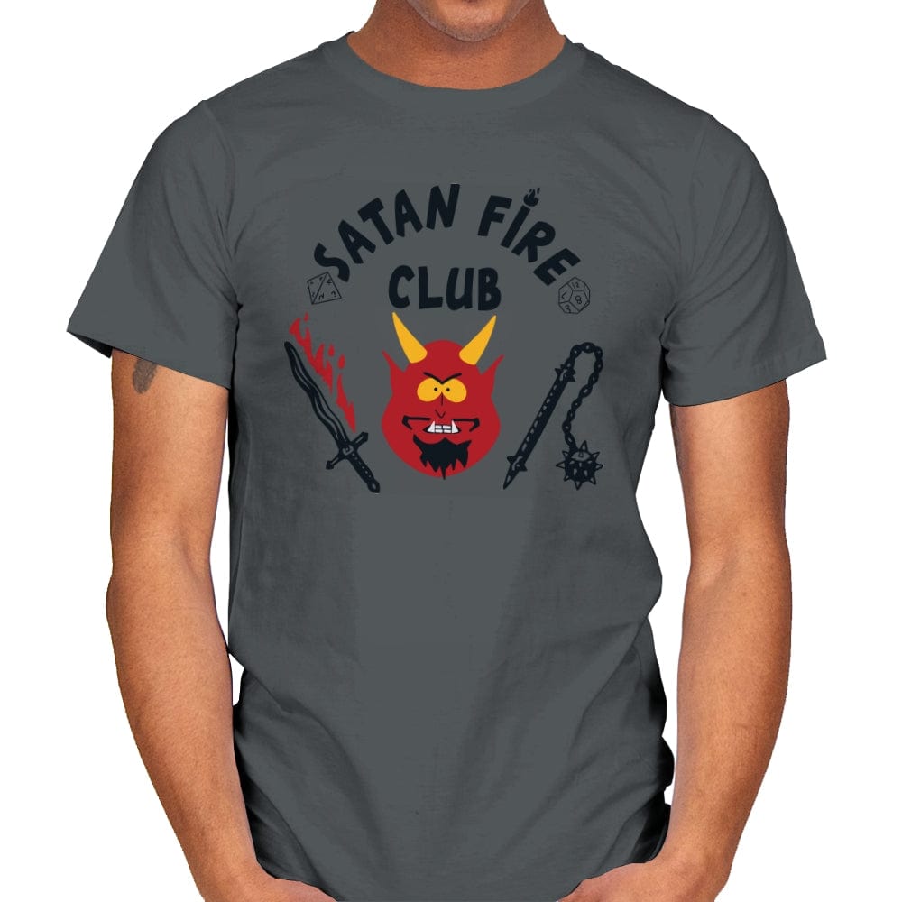 Satan Fire Club - Mens T-Shirts RIPT Apparel Small / Charcoal