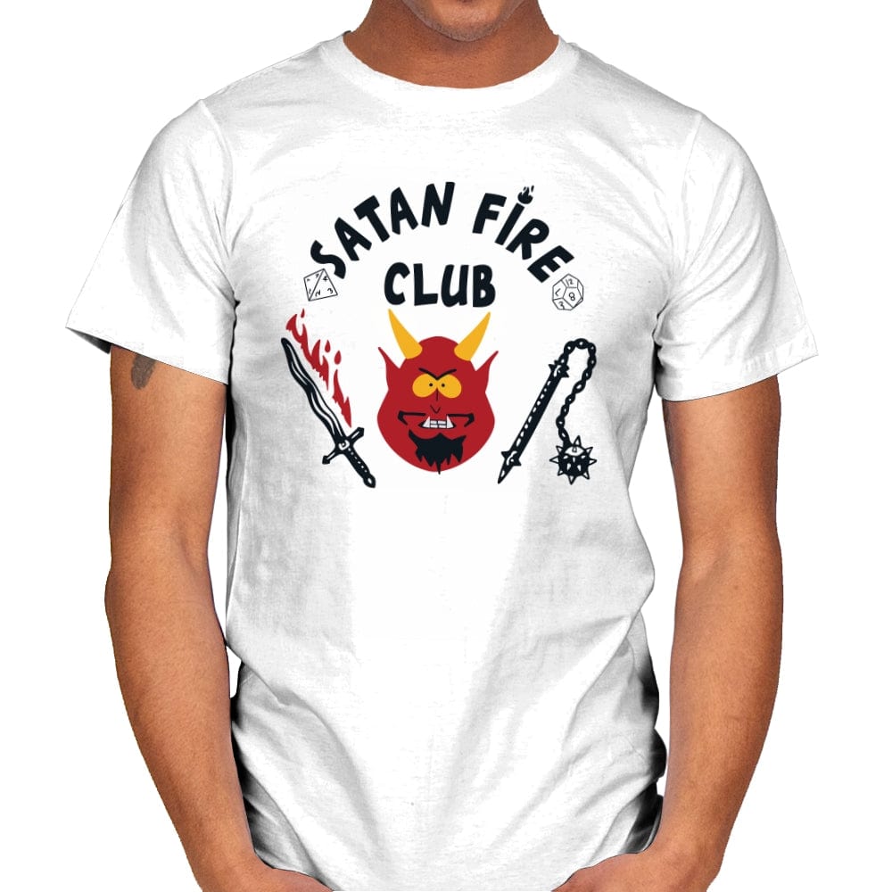 Satan Fire Club - Mens T-Shirts RIPT Apparel Small / White