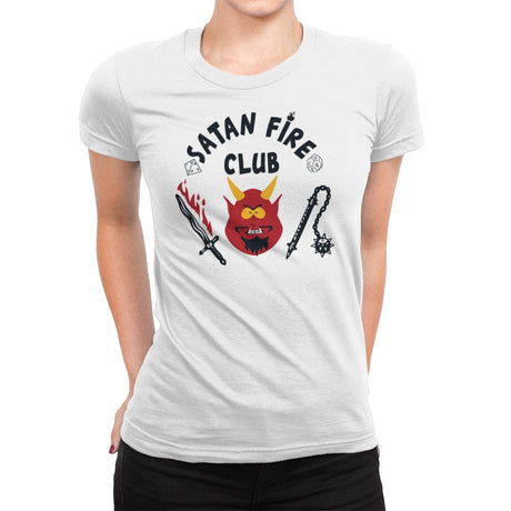 Satan Fire Club - Womens Premium T-Shirts RIPT Apparel Small / White