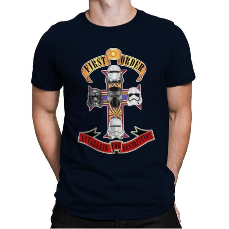 SATELLITE FOR DESTRUCTION - Record Collector - Mens Premium T-Shirts RIPT Apparel Small / Midnight Navy